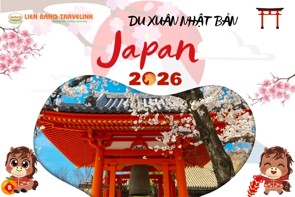 Tour Tết Nhật Bản 2026: Ngắm Hoa Anh Đào Nở Sớm Cùng Liên Bang Travel