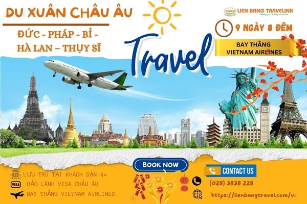 Du Xuân Châu Âu : ĐỨC - PHÁP - BỈ - HÀ LAN – THỤY SĨ (9 Ngày 8 Đêm)